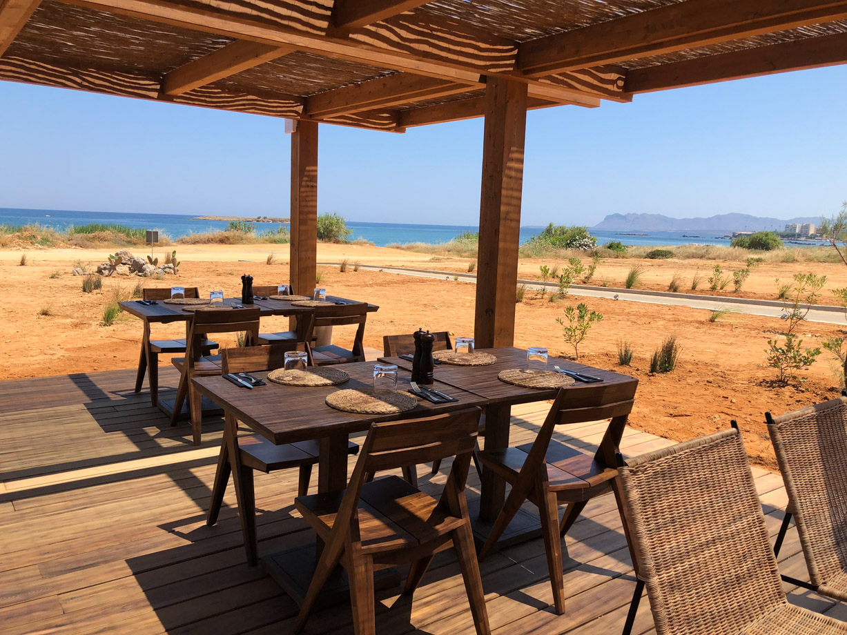 Casa Cook Chania High noon light on the terrace.
