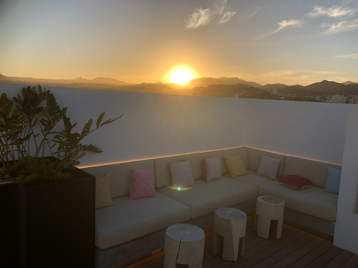 Viceroy Los Cabos Sierra sunset at Cielomar rooftop.