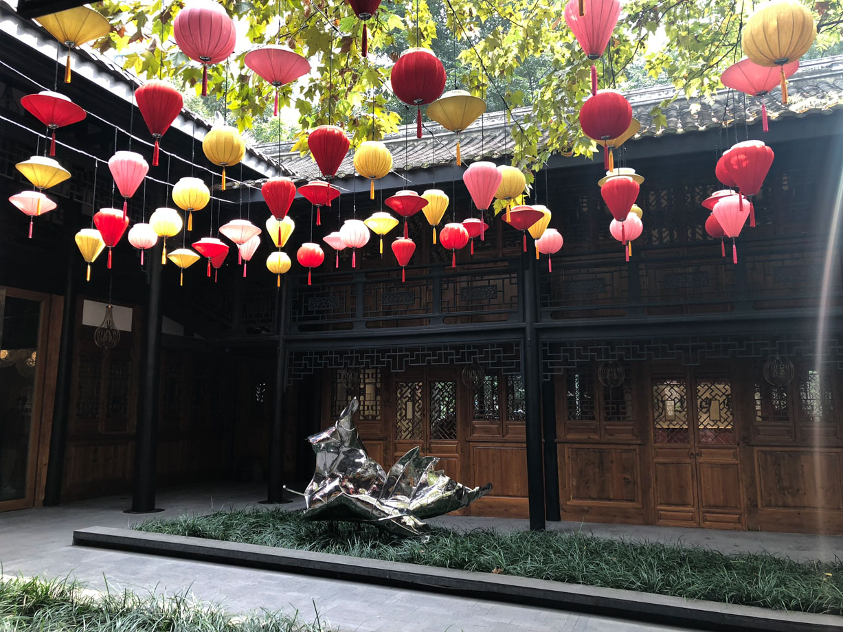 The Temple House Sculpture and lantern appreciation pic. 