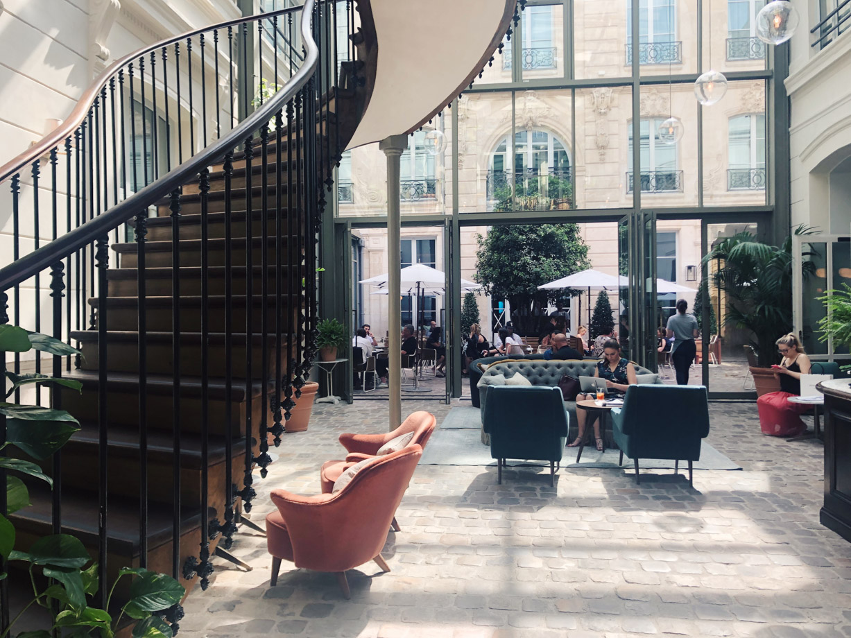 The Hoxton Paris The sun-drenched lobby is another ideal hang-out spot - have drinks with friends or relax and read. 