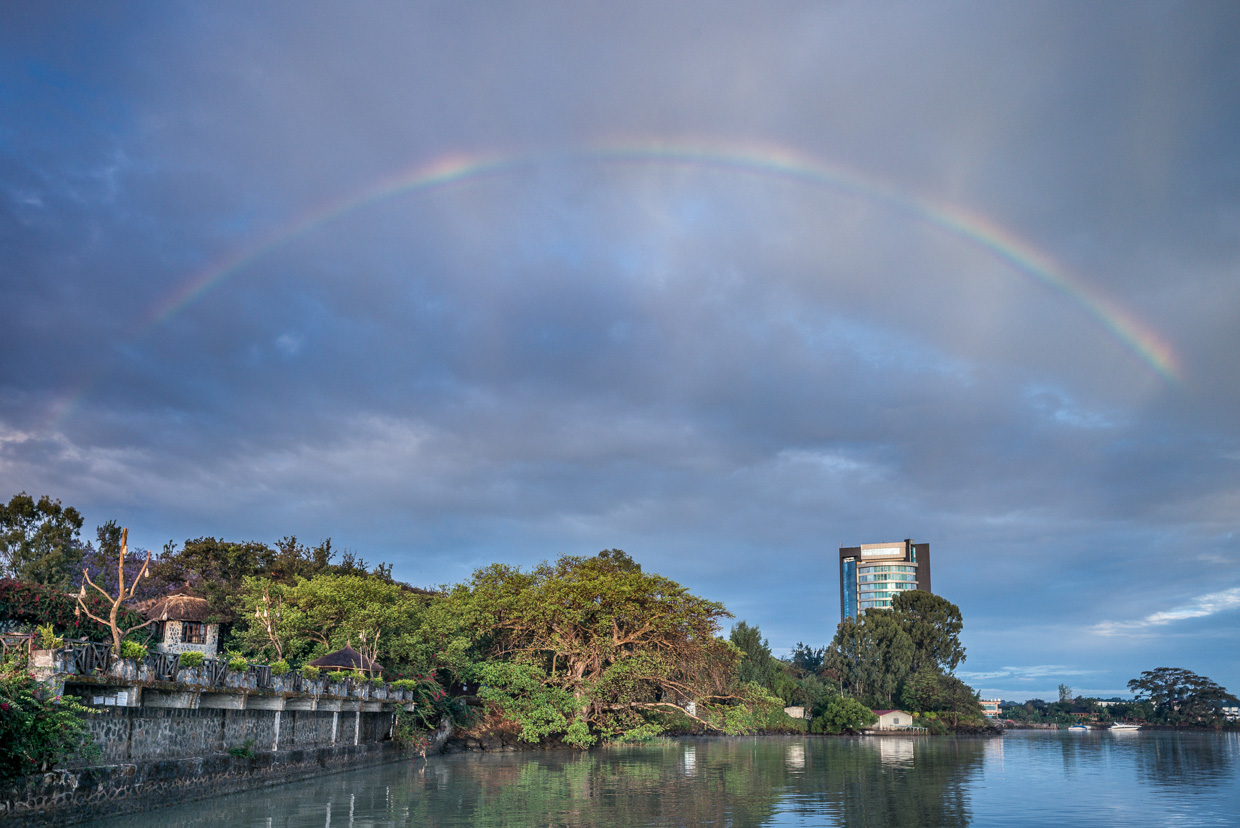 Kuriftu Resort Bahir Dar After the sunrise a rainbow appeared behind me.