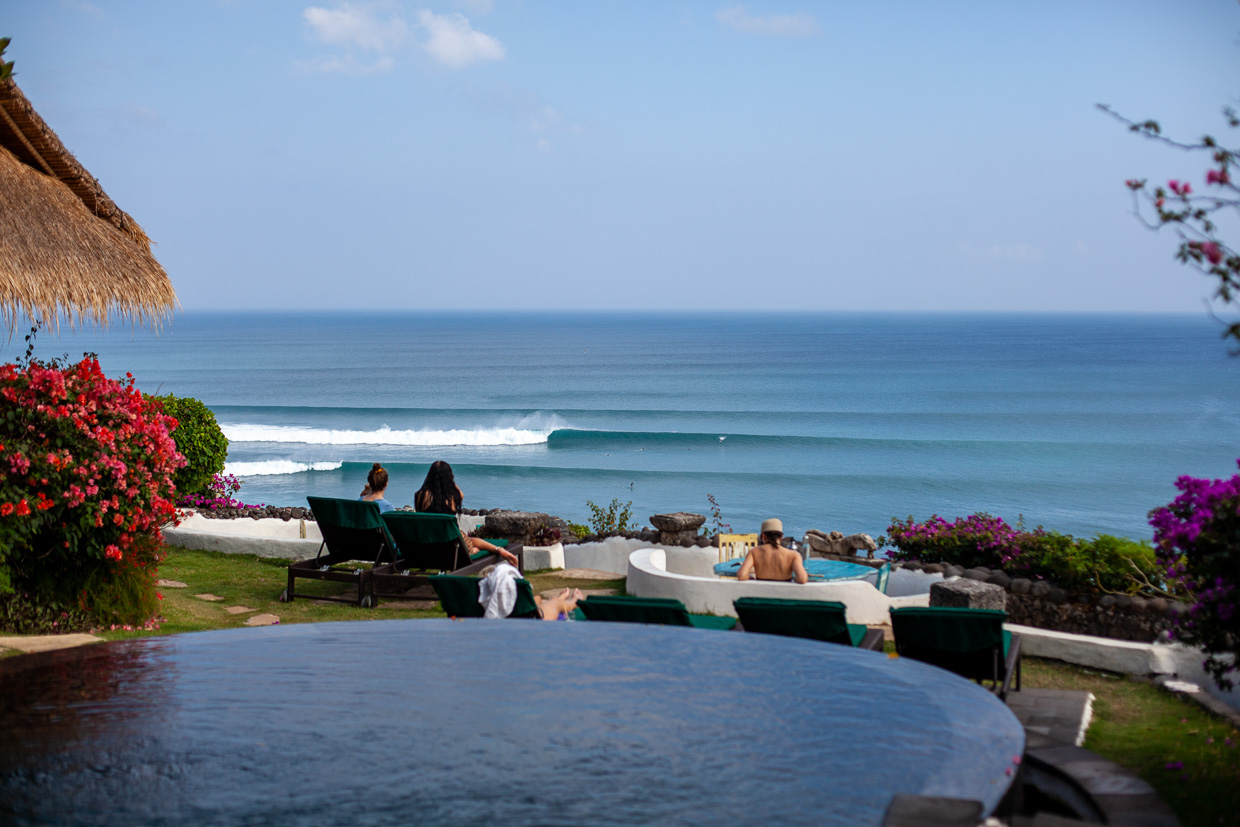 The Temple Lodge Incredible views from the cliff overlooking Impossibles surf break and Bingin Beach. 