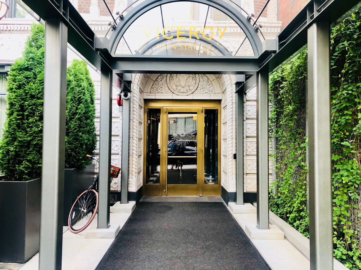 The Viceroy Chicago Hotel entryway.  