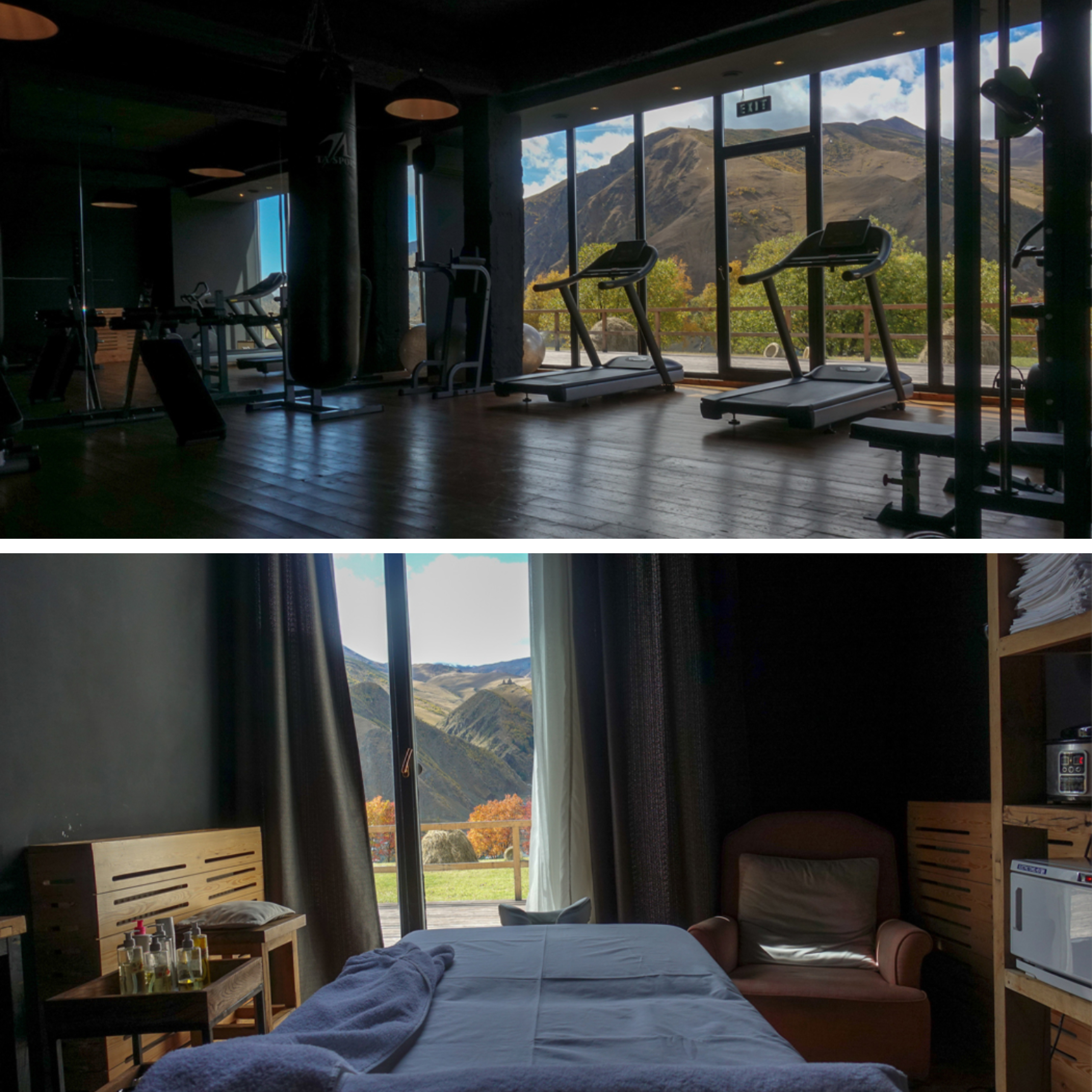 Rooms Hotel Kazbegi Gym with a view... Spa with a view... You got it.