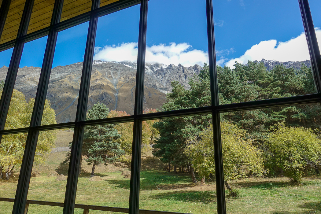 Rooms Hotel Kazbegi This was the view from our yoga class. Shavasana.