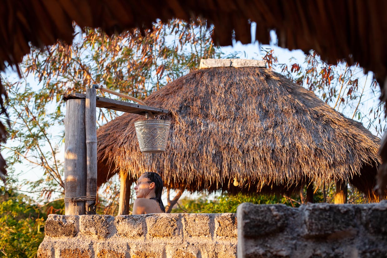 Utopia Case in point. Outdoor shower. 