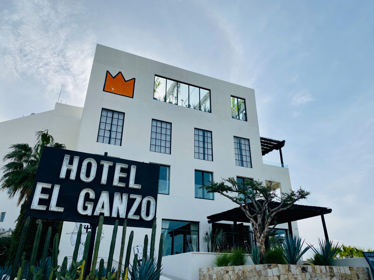 El Ganzo The hotel features art by notable and emerging artists both on the interiors and exteriors, covering virtually every space possible. 
