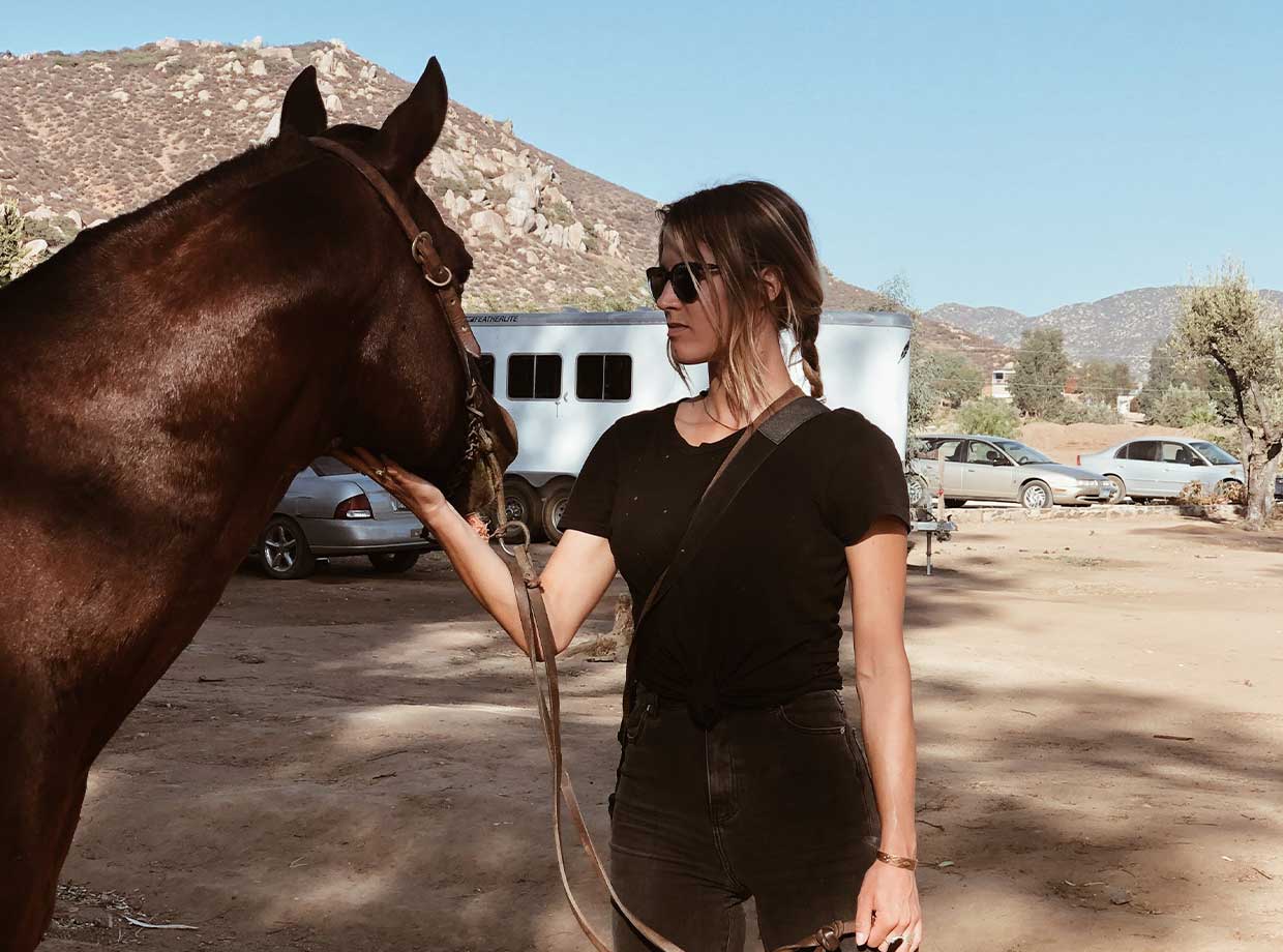 Hotel Boutique Valle De Guadalupe My friend Michelle came to meet me for the day. We rode horses from the hotel’s equestrian center through the vineyard next door.