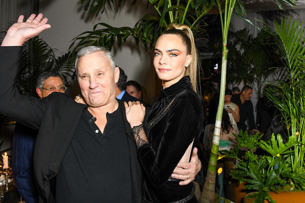 Ian Schrager and Cara Delevingne at the opening of the Times Square EDITION