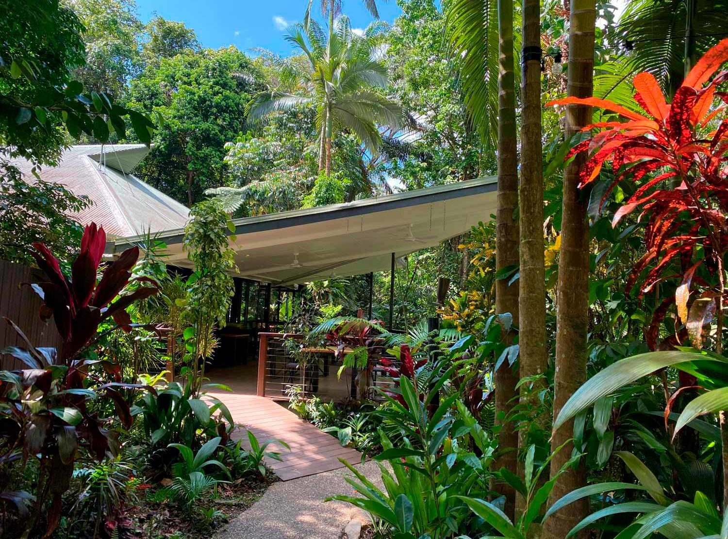 Daintree Ecolodge It is a carbon neutral property with Greenfleet offsetting, meaning all carbon emissions are compensated for by funding native reforestation projects. All materials are recycled where possible and they are constantly exploring ways to improve on this. 