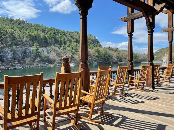 Mohonk Mountain House One of the best seats in the house is next to the lake on a sunwashed porch.