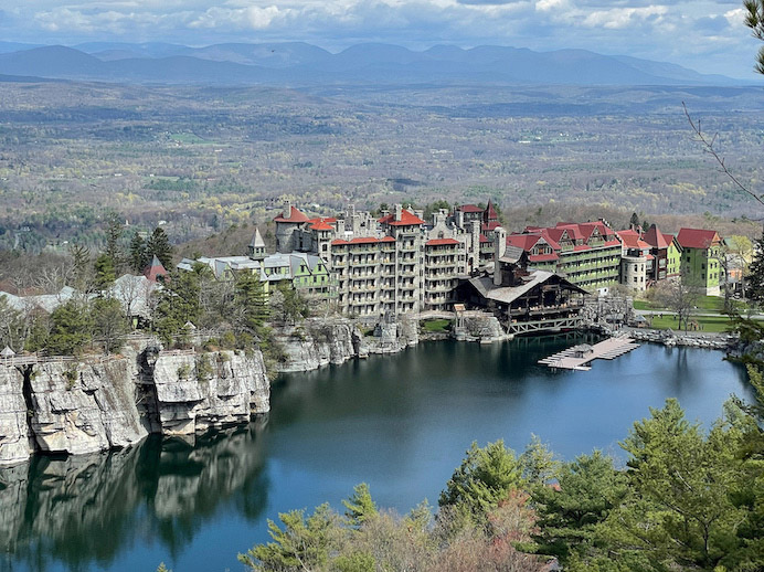 Mohonk Mountain House The view of the mountain house from the Skytop Trail.