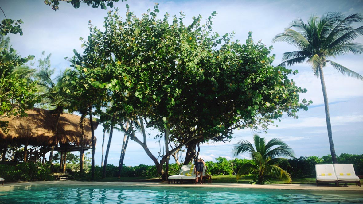 Hotel Esencia View at one of the hotel pools