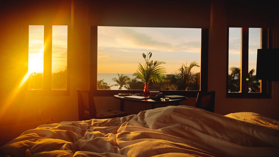 Hotel Esencia Watching the sunrise from bed