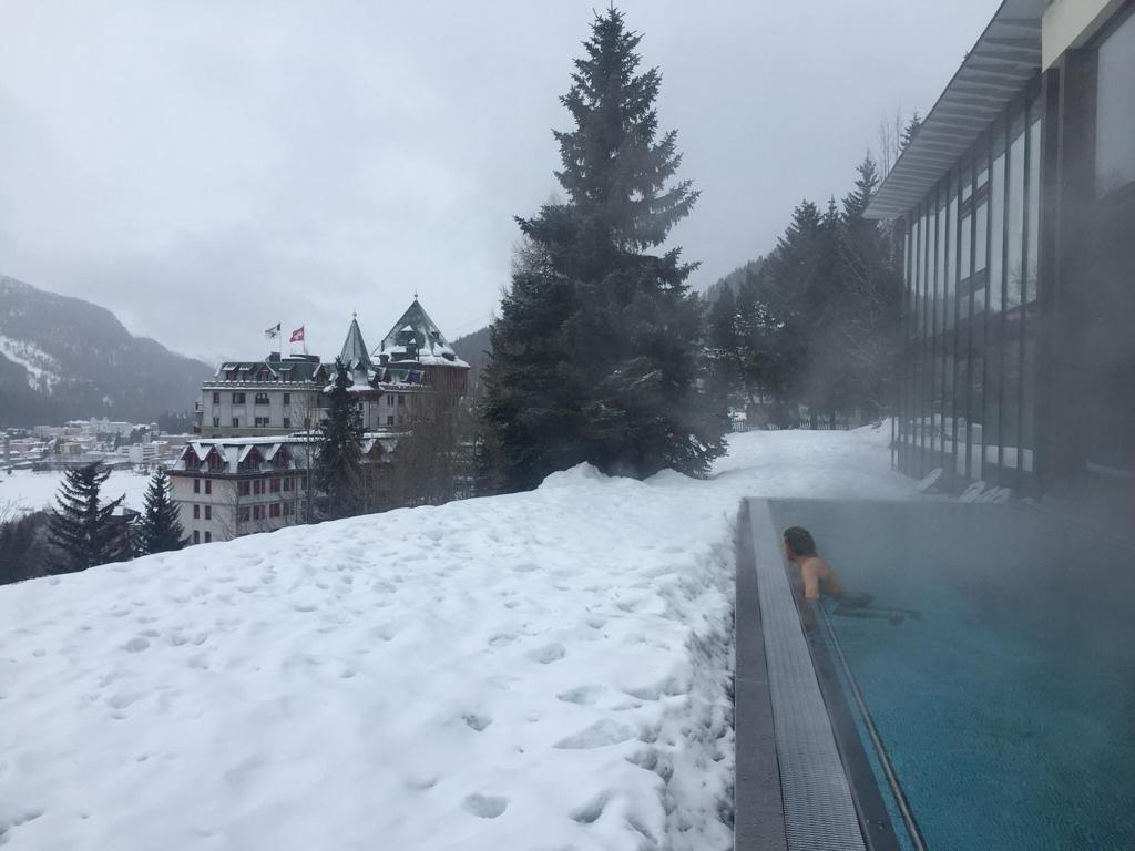 Kulm Hotel St. Moritz The outdoor pool has an amazing view of Lake St. Moritz