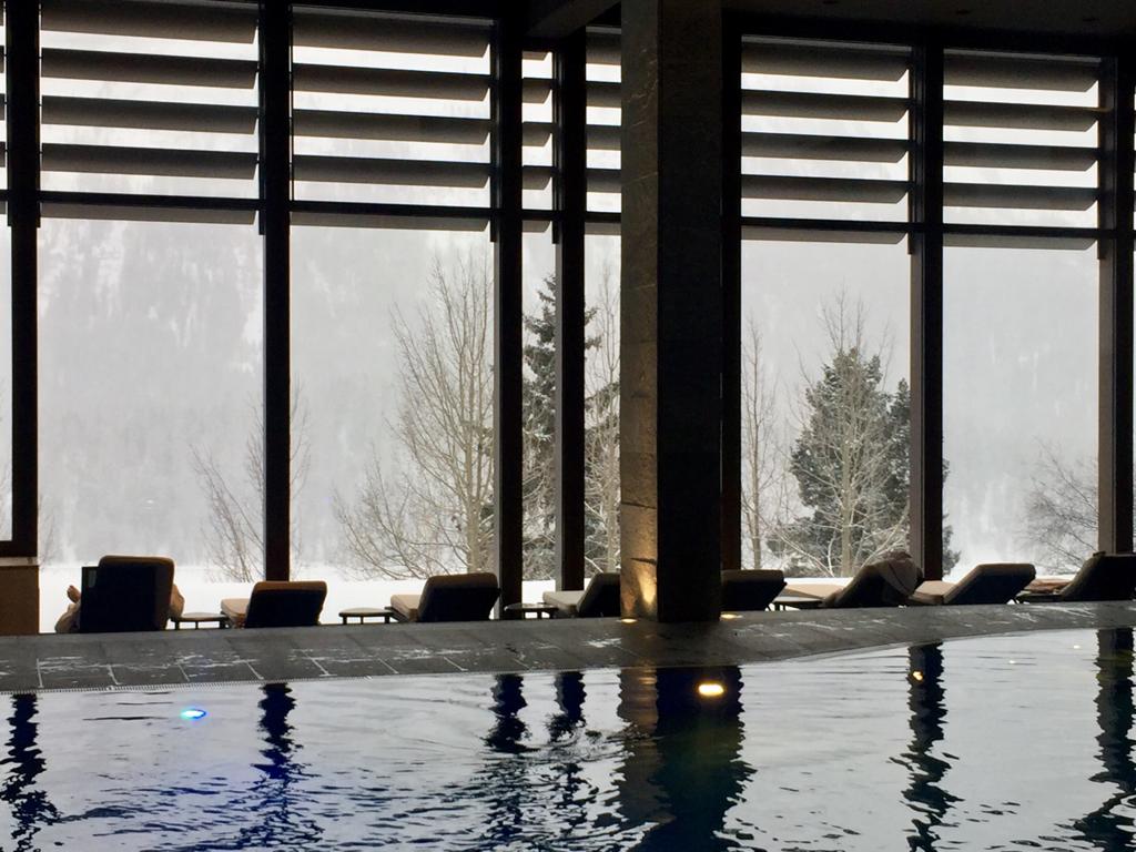Kulm Hotel St. Moritz Enjoying the spacious spa at Kulm Hotel after a long day on the slopes