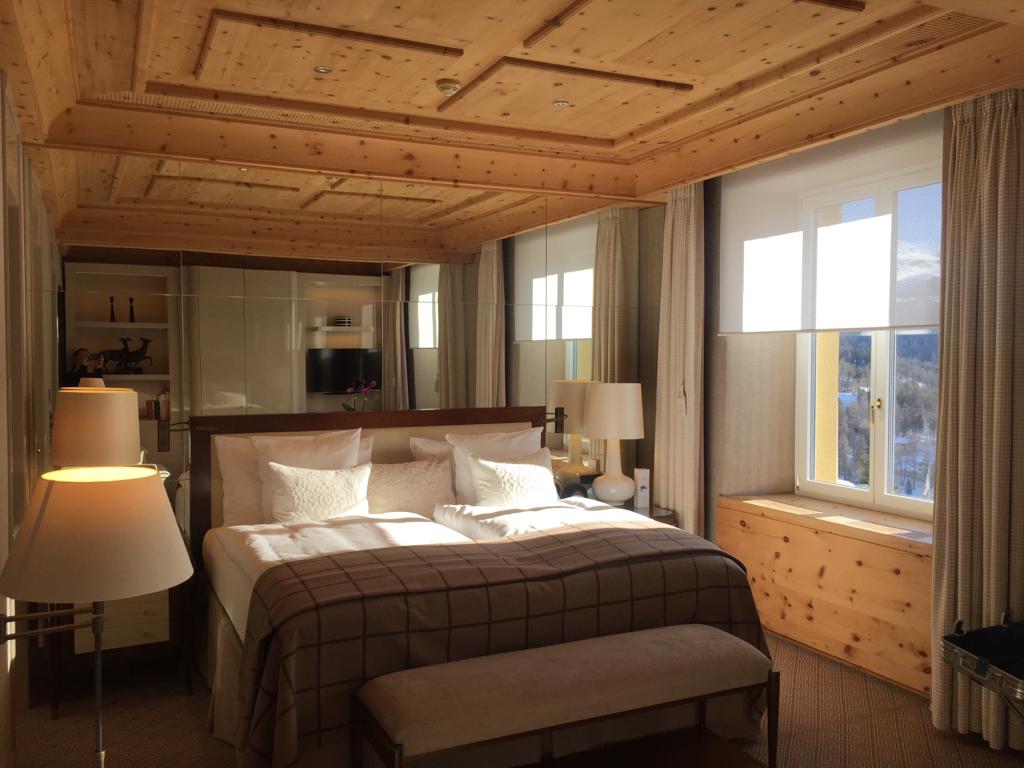 Kulm Hotel St. Moritz Our lovely bedroom