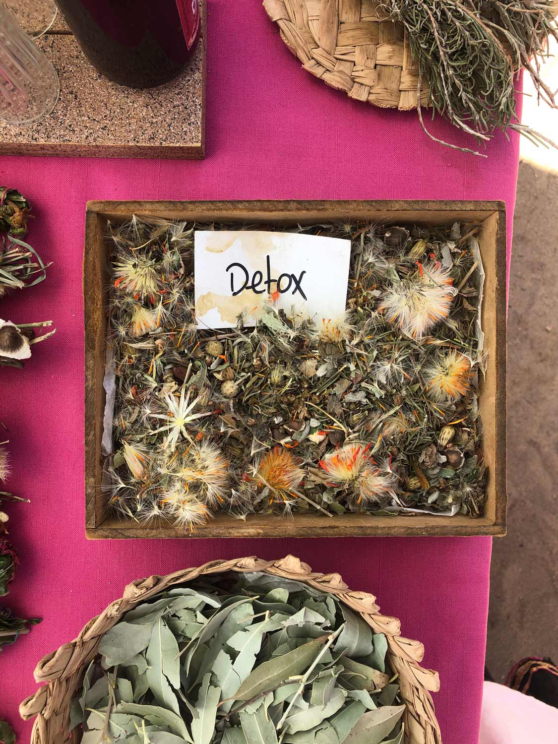 Detox herbs at Cerritos Farmers Market. 
