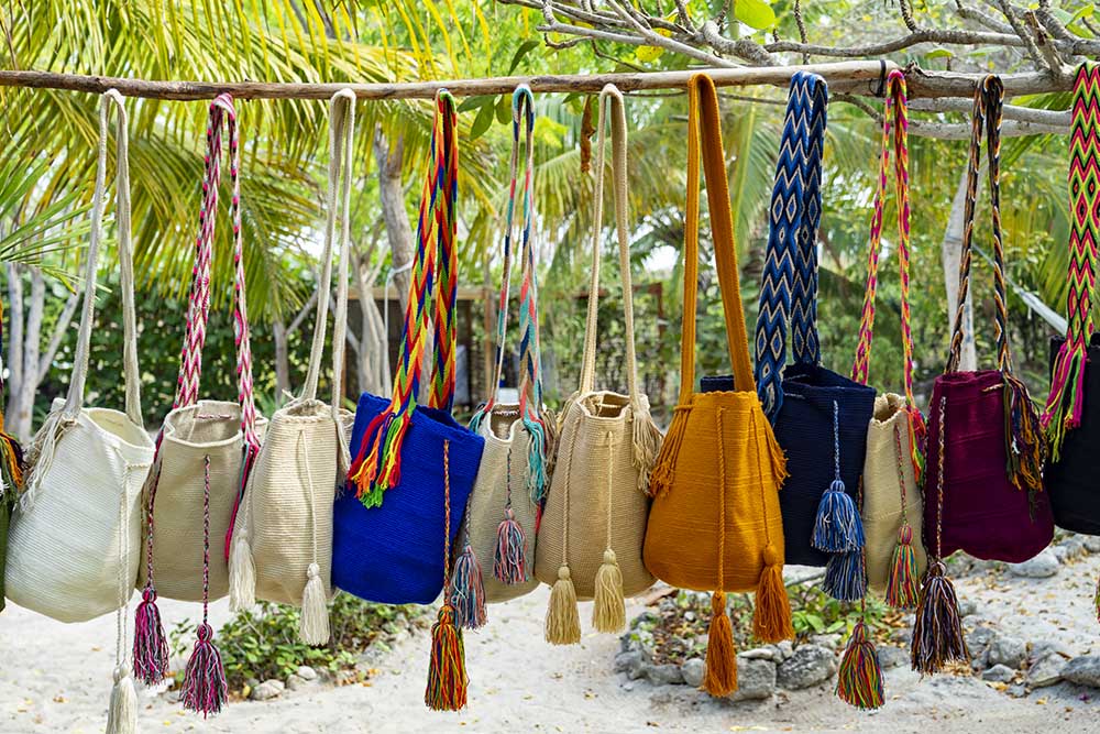 Blue Apple Beach Grab a souvenir from the local craftsfolk. Mochilas are very popular in Colombia