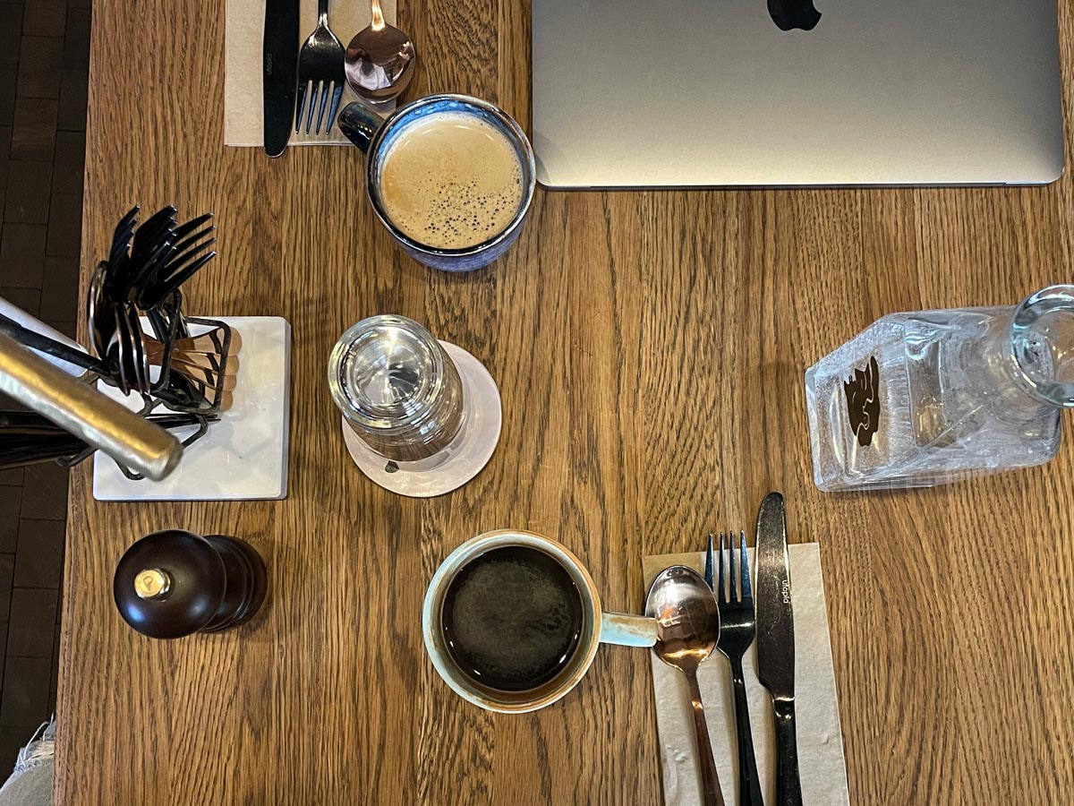 Hotel Frantz The cafe is perfect for a long laptop session — especially with the stunning locally made tableware