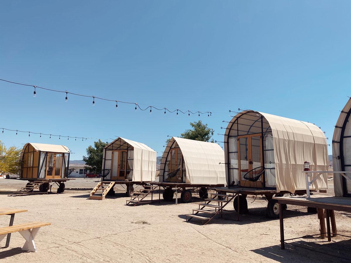 Cuyama Buckhorn Visiting the huts at the Blue Sky Center, a few minutes away from the hotel