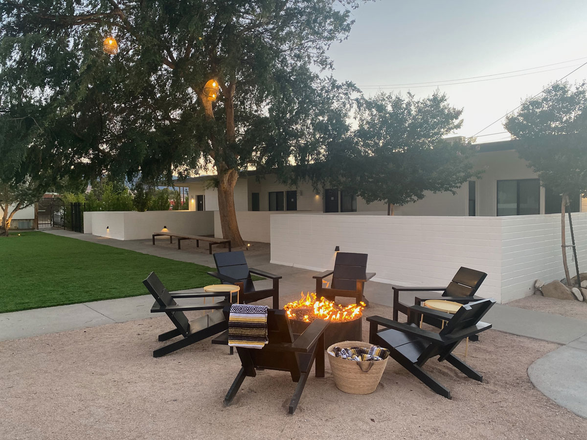 Cuyama Buckhorn Hangout at the firepit after dinner — you’ll receive your S’mores kit upon check in