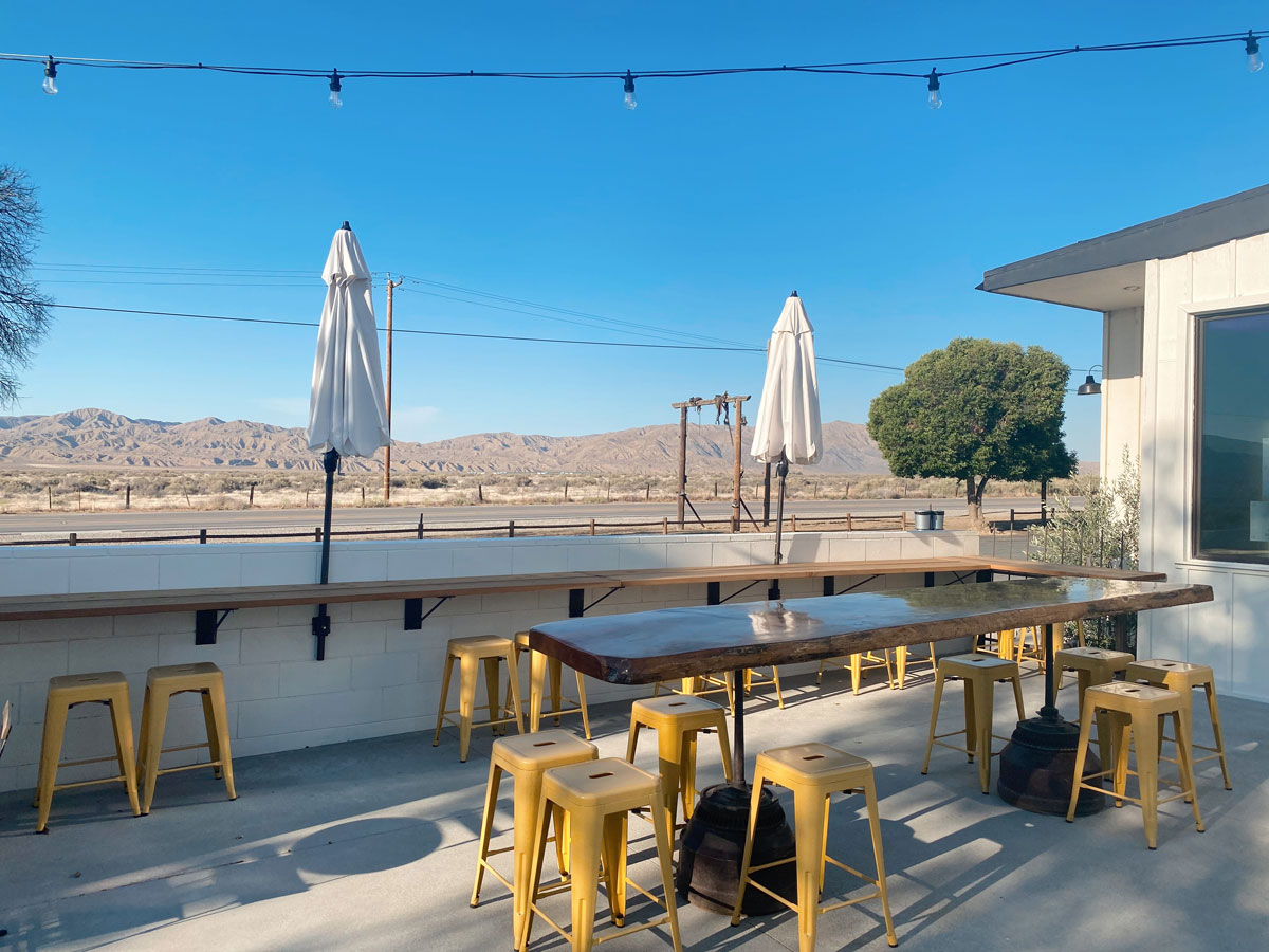 Cuyama Buckhorn The Caliente Deck — another one of the many outdoor spaces