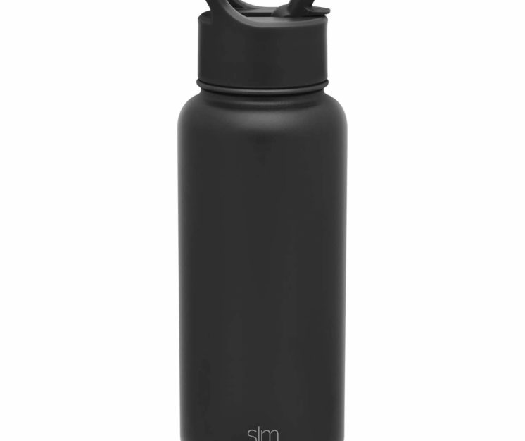 A refillable water bottle
