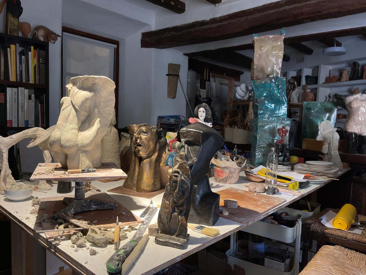 Belmond La Residencia This is the studio of Juan Waelder, he is a resident artist and amazing sculptor