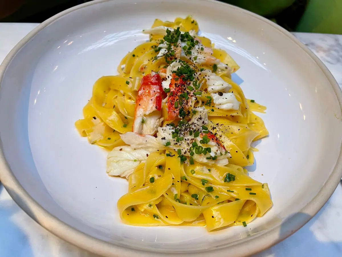 NoMad London Flavor-bursting king crab tagliatelle