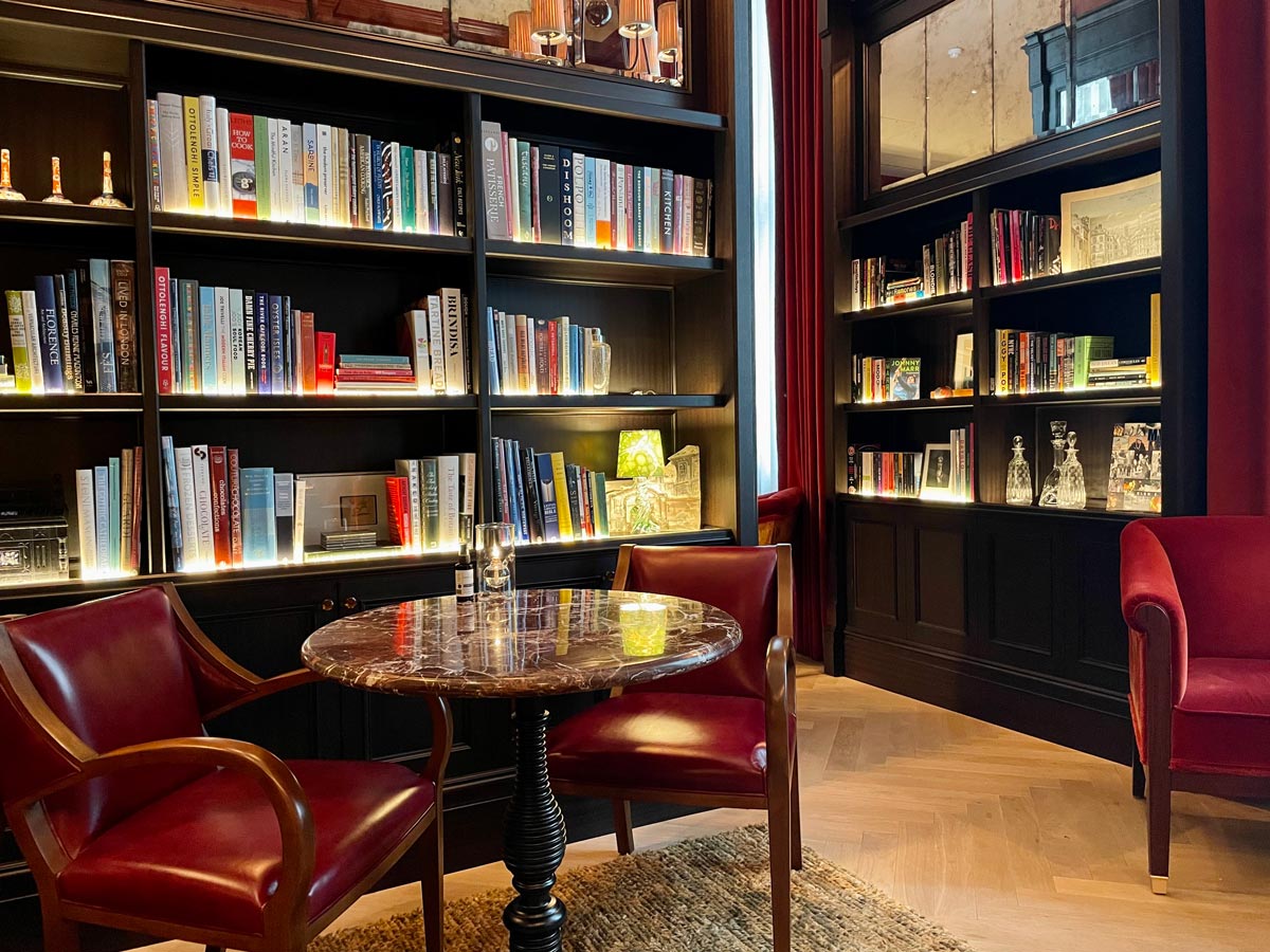 NoMad London One of the bars is located in the library where they serve breakfast, as well as light meals throughout the day. It's also the perfect place to enjoy a pre-dinner drink or herbal tea