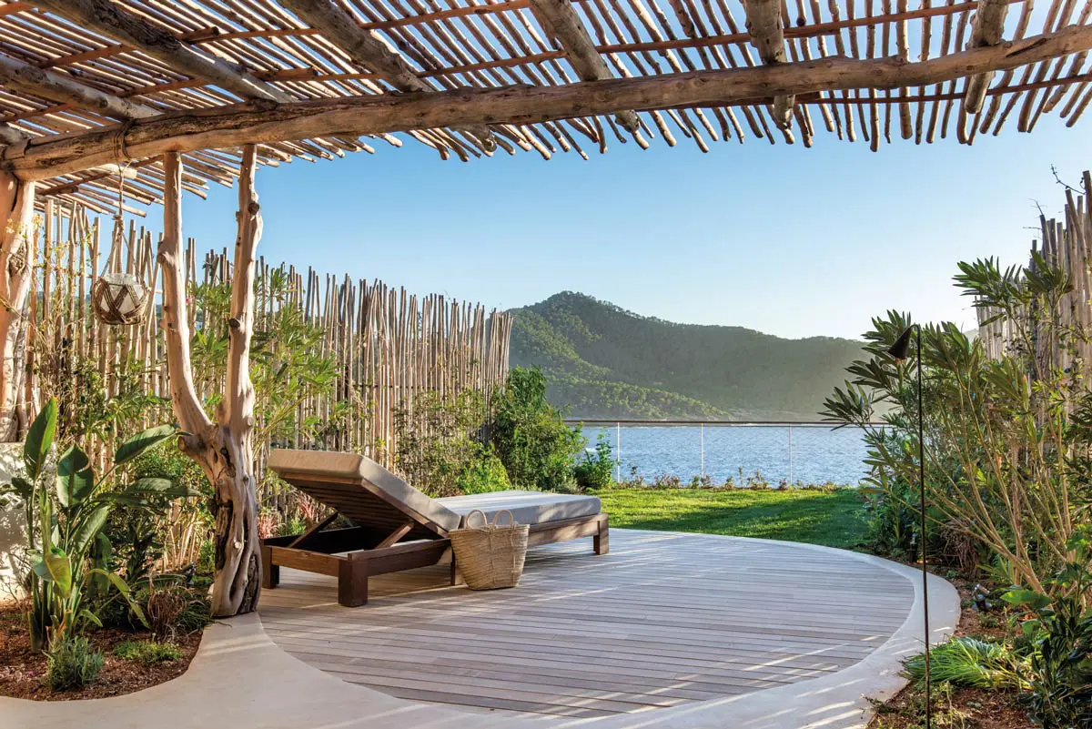 Private sundeck at Six Senses Ibiza