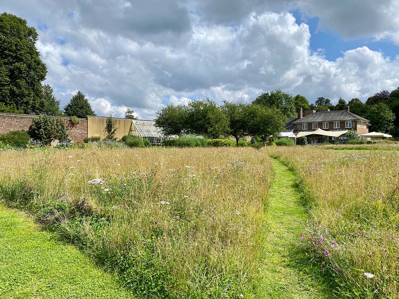 Beaverbrook View across the walled kitchen garden toward the Garden House restaurant