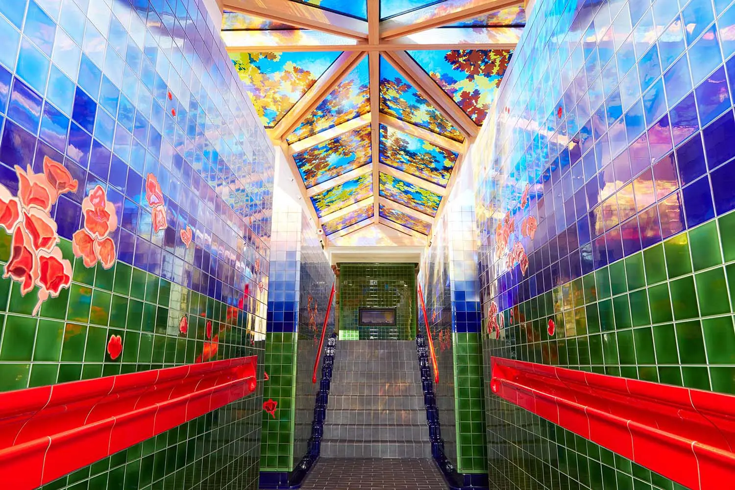 Beaverbrook The beautiful floral glass atrium of the Coach House Spa designed by Brian Clarke