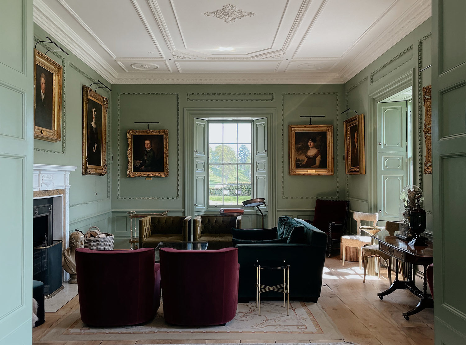 The Newt in Somerset Period features meet contemporary furnishings in the drawing room