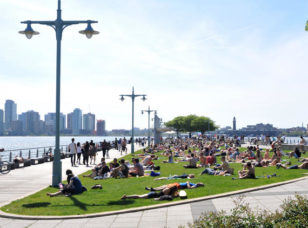 Walk or bike along the Hudson River Park