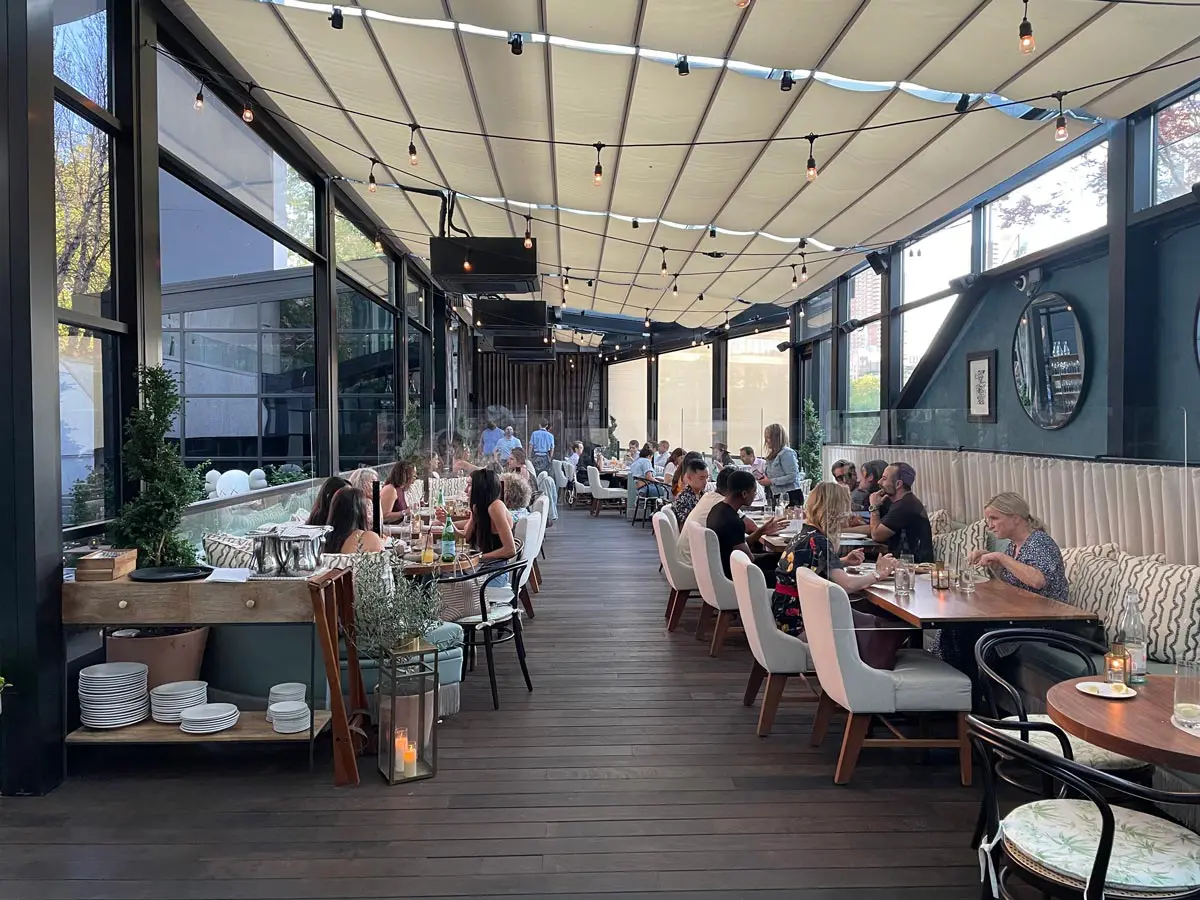 ModernHaus SoHo The dining area at Veranda by New York legendary restauranteur David Rabin