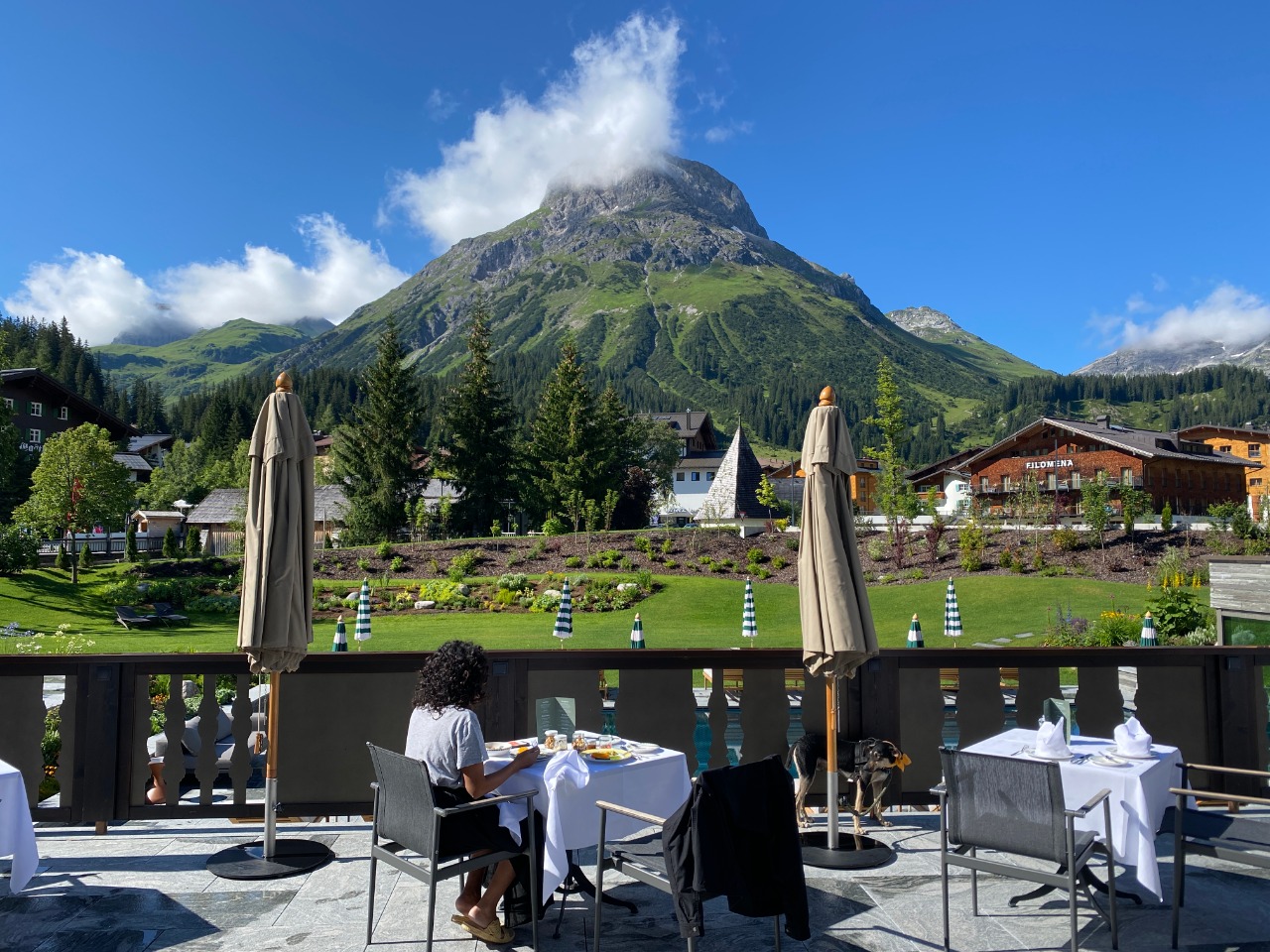 Hotel Arlberg But, first things first: a delicious breakfast with this view