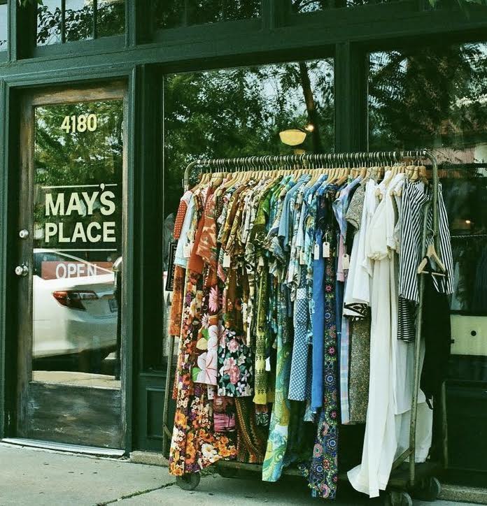 Vintage racks at May's Place Vintage (4180 Manchester Ave, St. Louis)