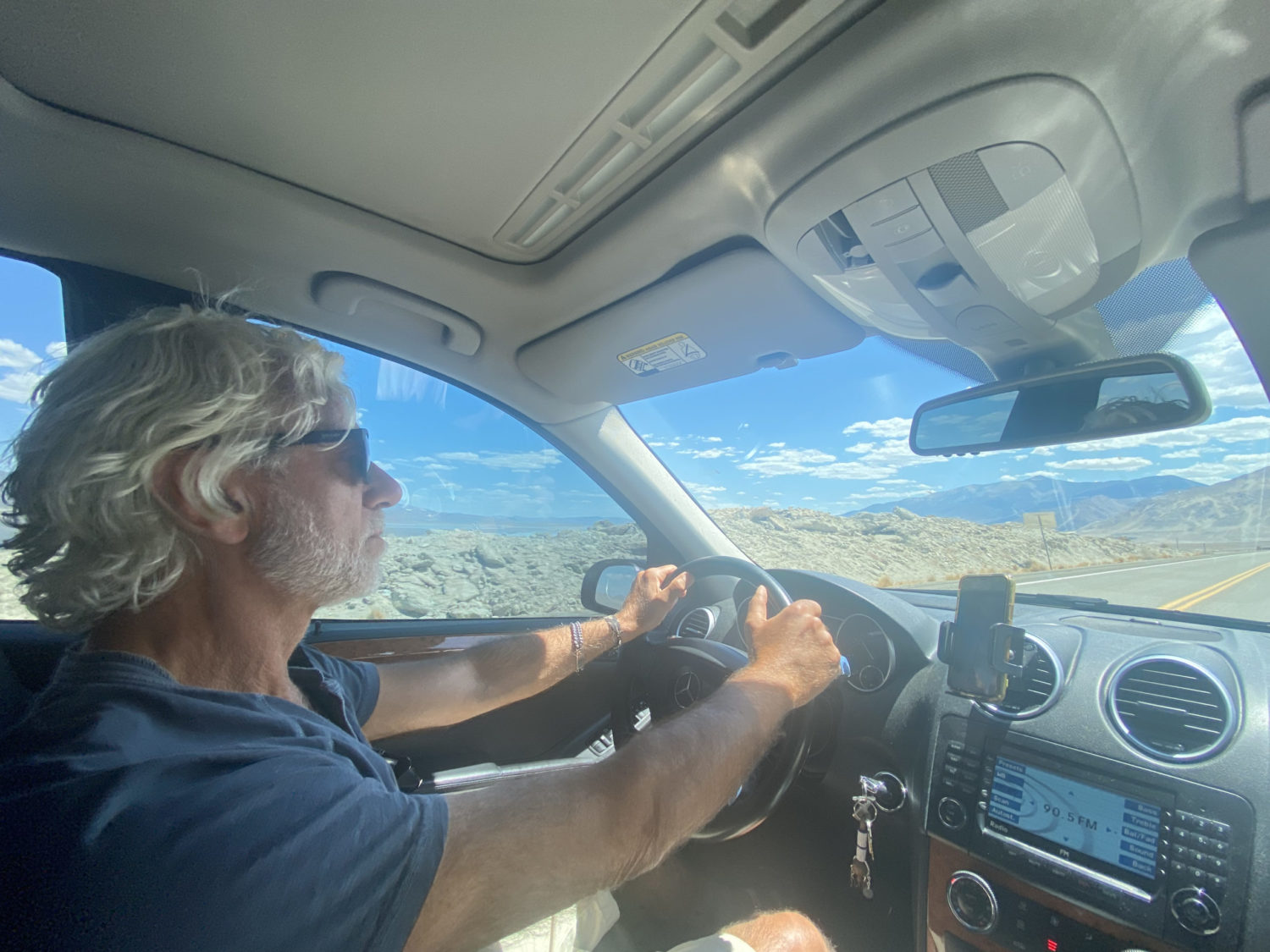 Ric traversing the wild blue of the Mojave