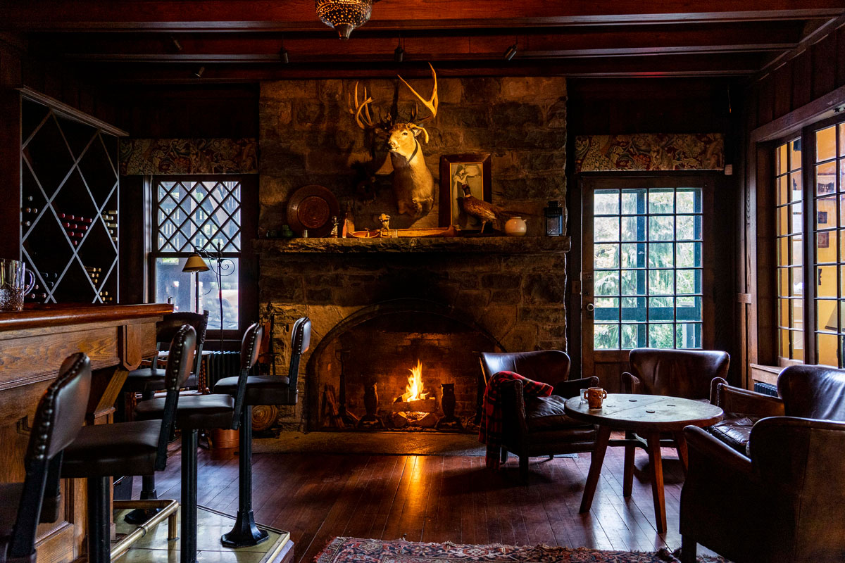 Deer Mountain Inn The fireplace by the bar is the coziest place