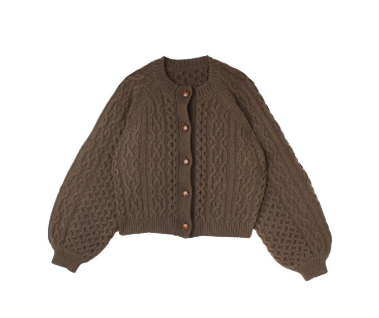 Meadows Dark Green Knit Carigan