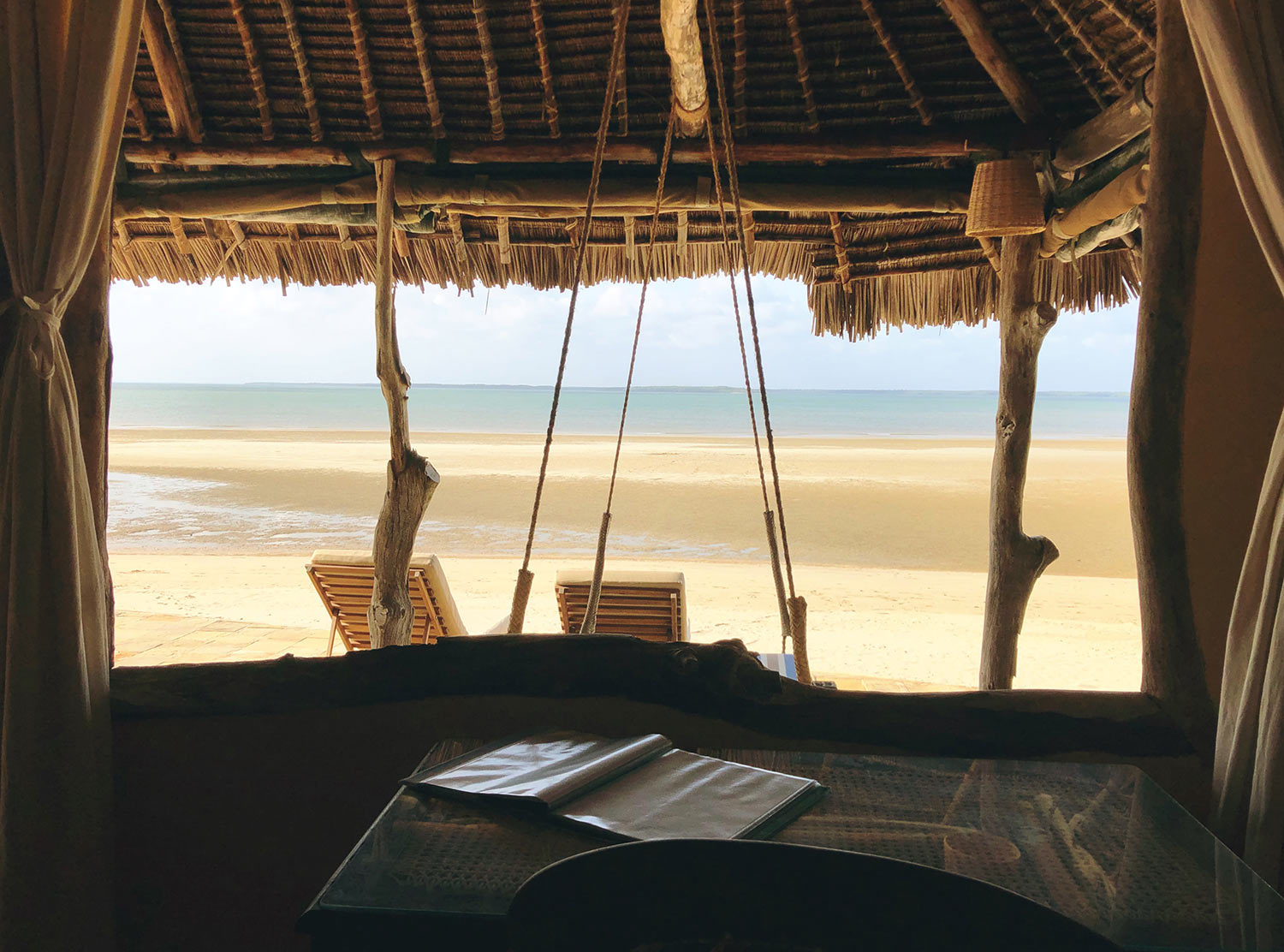 Manda Bay Resort The perfect desk to work and gaze at the beautiful beach