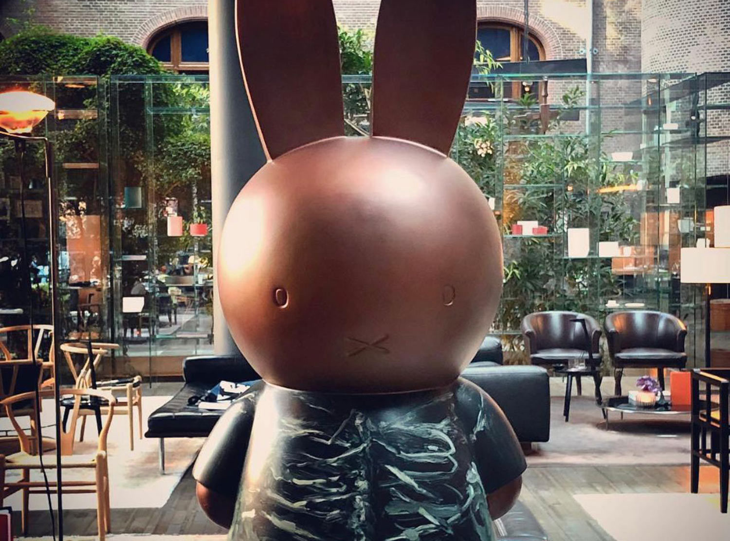 Conservatorium Hotel They even have one of the many bunny art pieces in the lobby <3