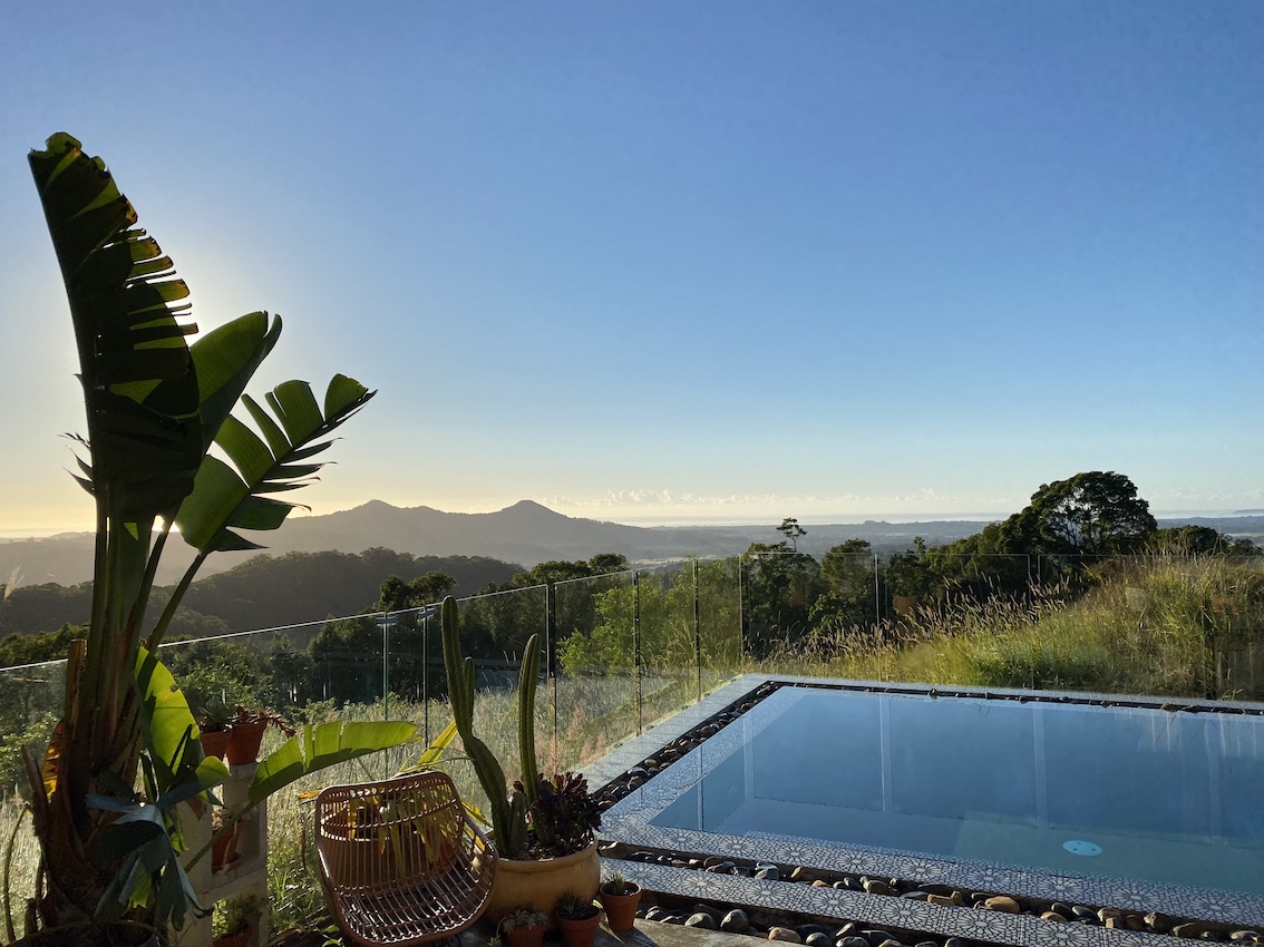 Blackbird Byron The view from the pool over the mountains out to the ocean