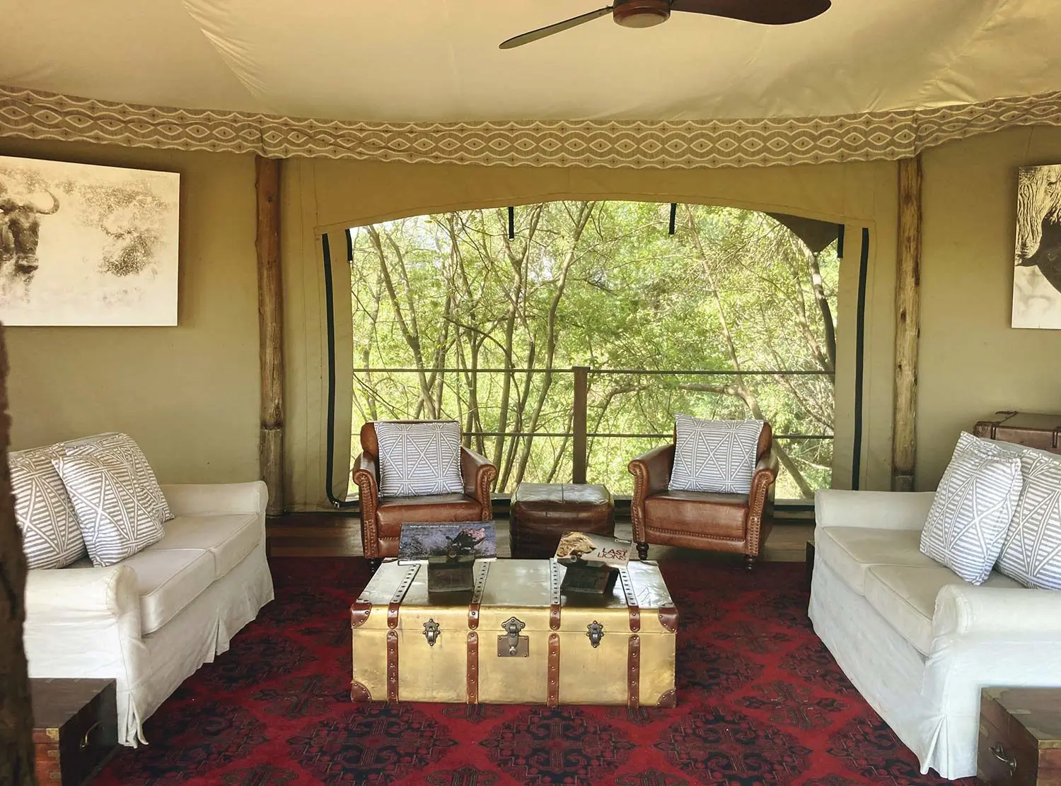 Mara Plains Camp The library is filled with beautiful books