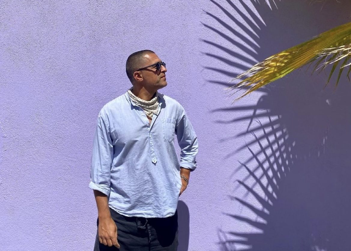 A Hotel Life's founder Ben Pundole in front of Hotelito, in Mexico