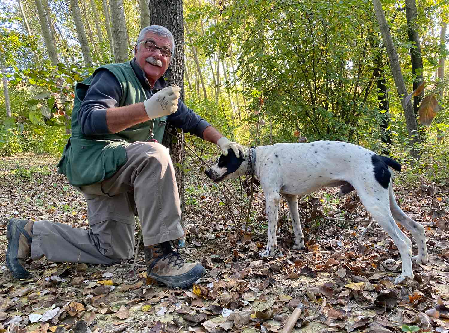 Giancarlo and Bill after having found the precious mushroom