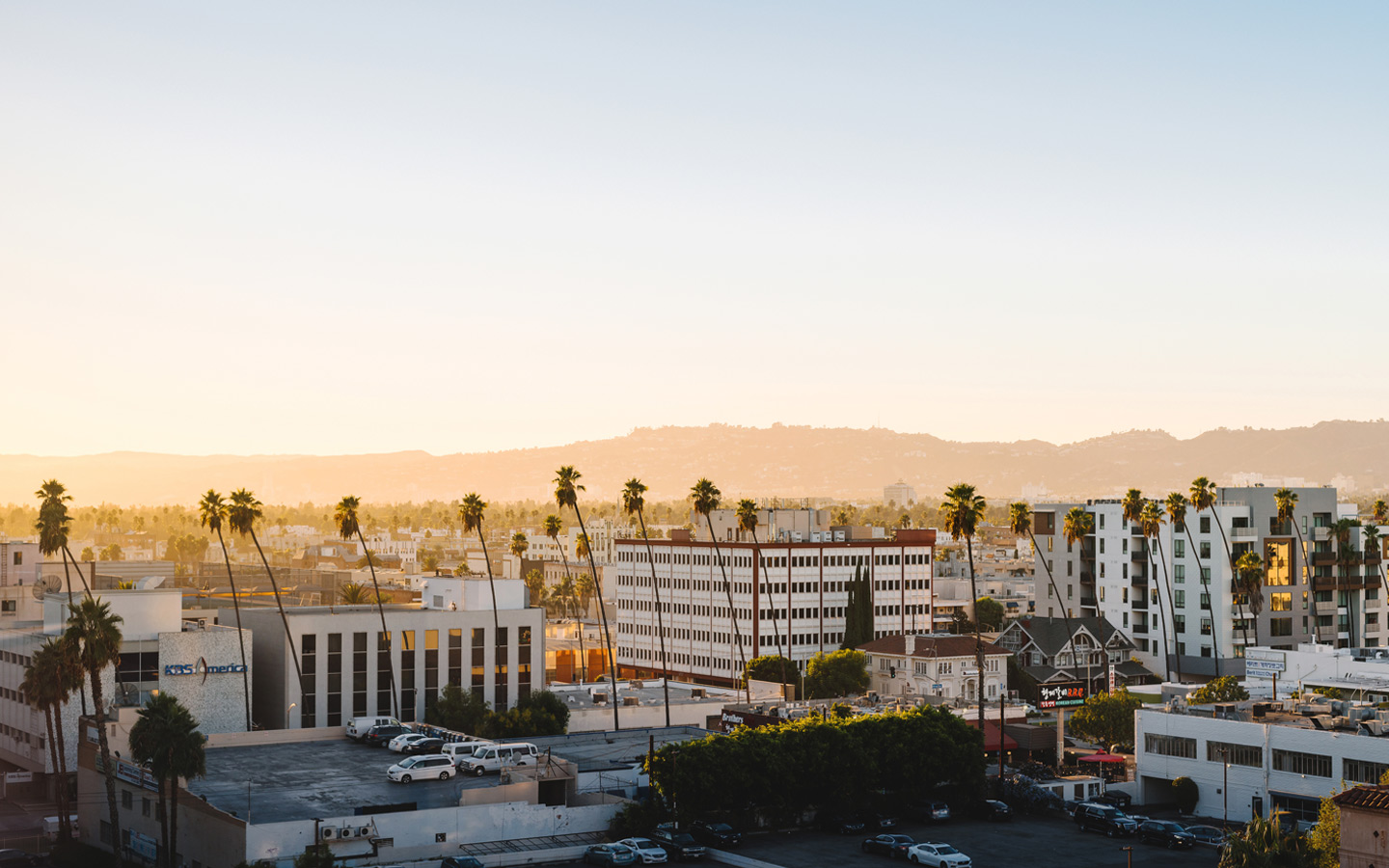 LA's iconic sunset light and The LINE Hotel LA