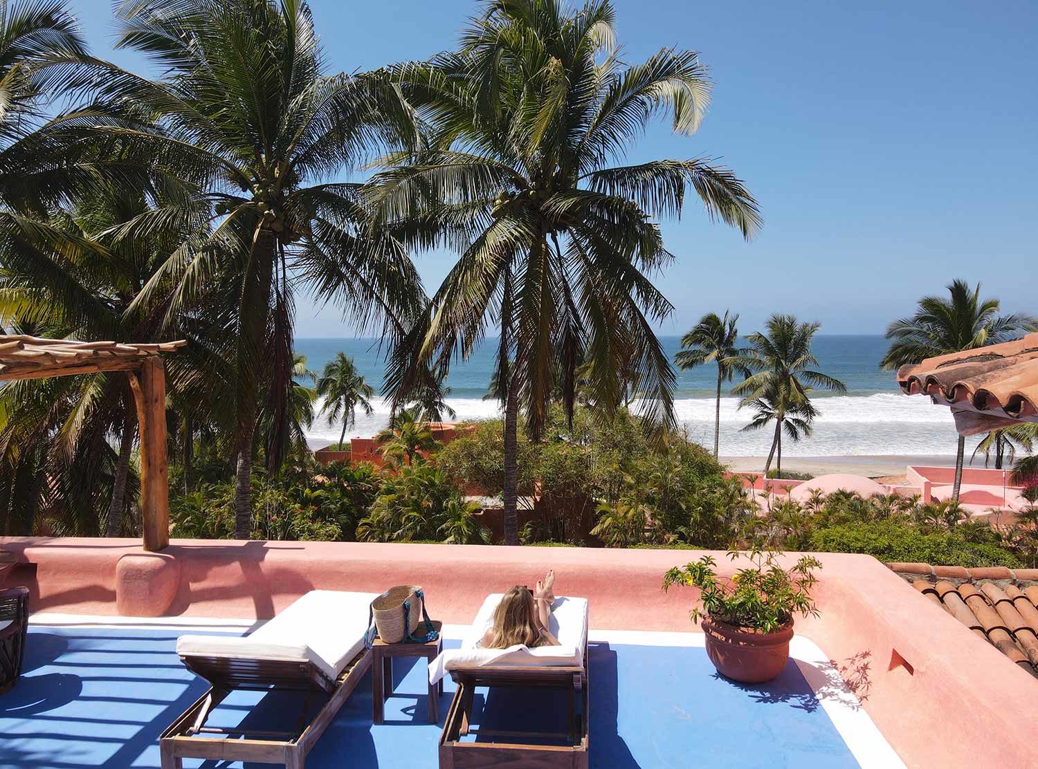 Las Alamandas A drone selfie while soaking in some rays on our private roof terrace